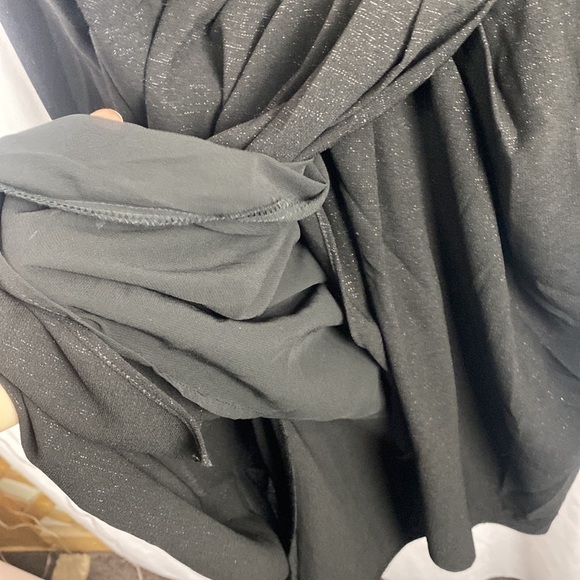 Anthropologie See U Soon Black Sparkle Elegant Long Sleeve Mini Dress - Size S - Picture 13 of 16